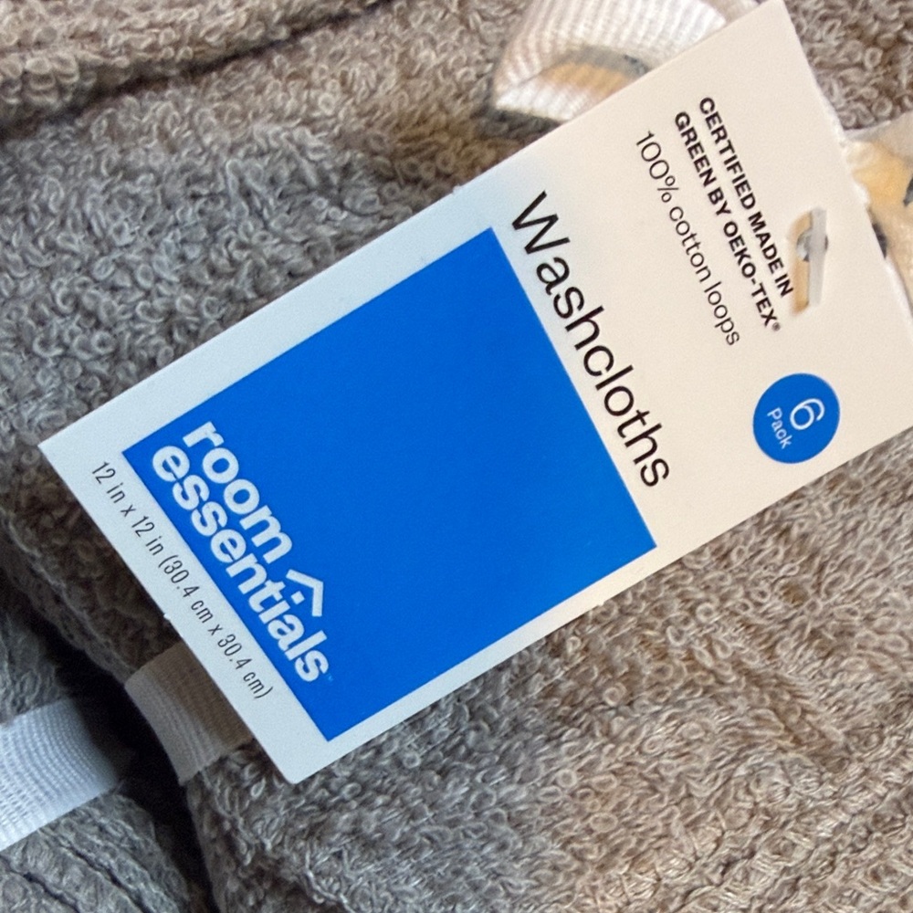 Room Essentials Gray Washcloth Set - Picture 2 of 2